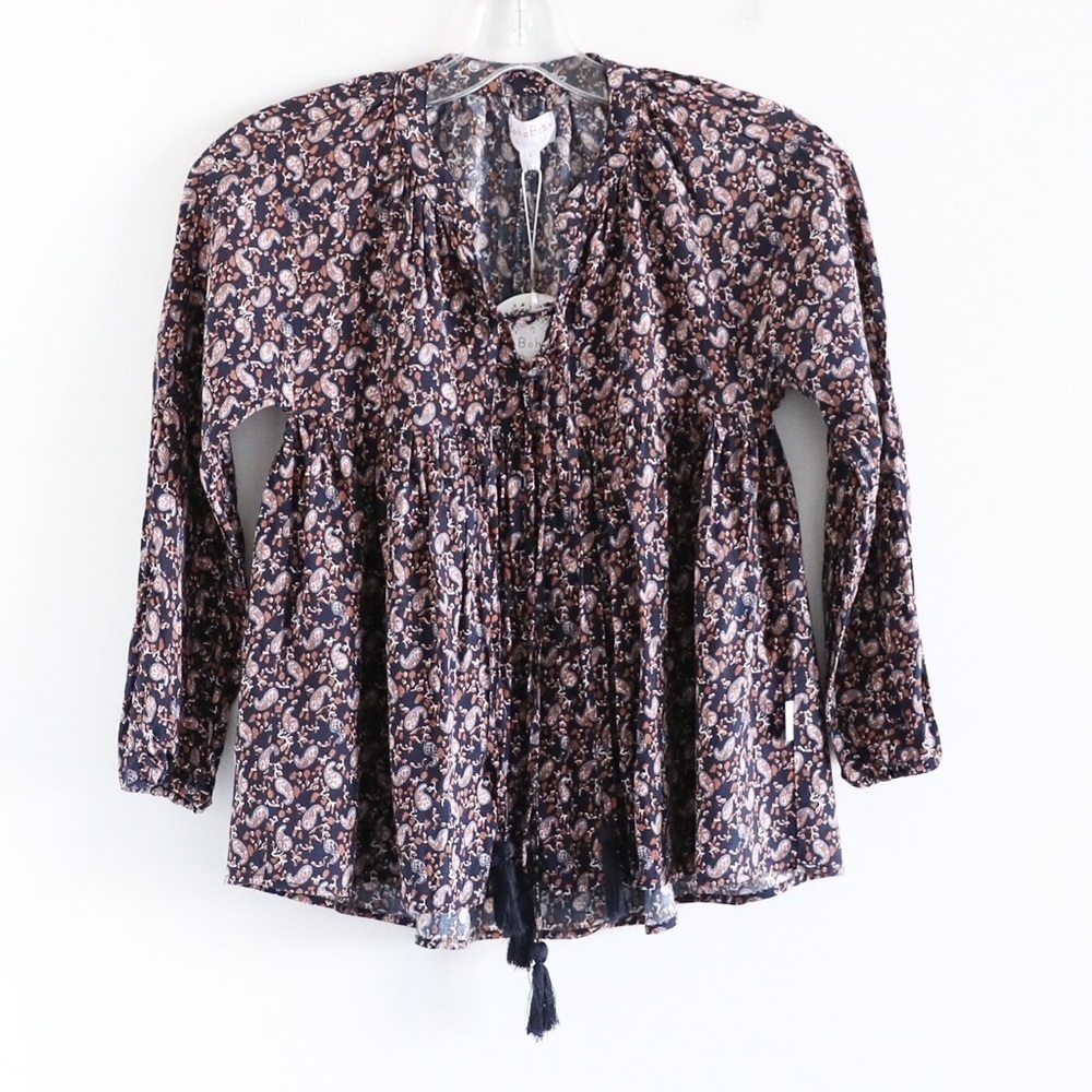 Boho Babe new peplum floral blouse kids girls festival gipsy peasant cute frill